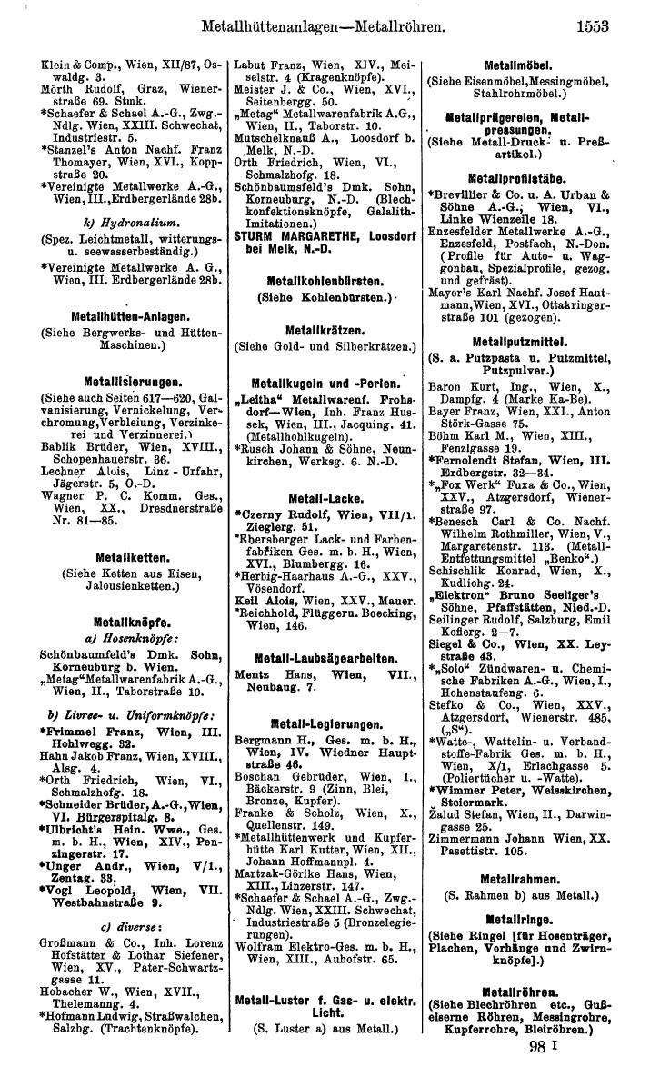 Compass. Kommerzielles Jahrbuch 1939: Österreich. - Seite 1625