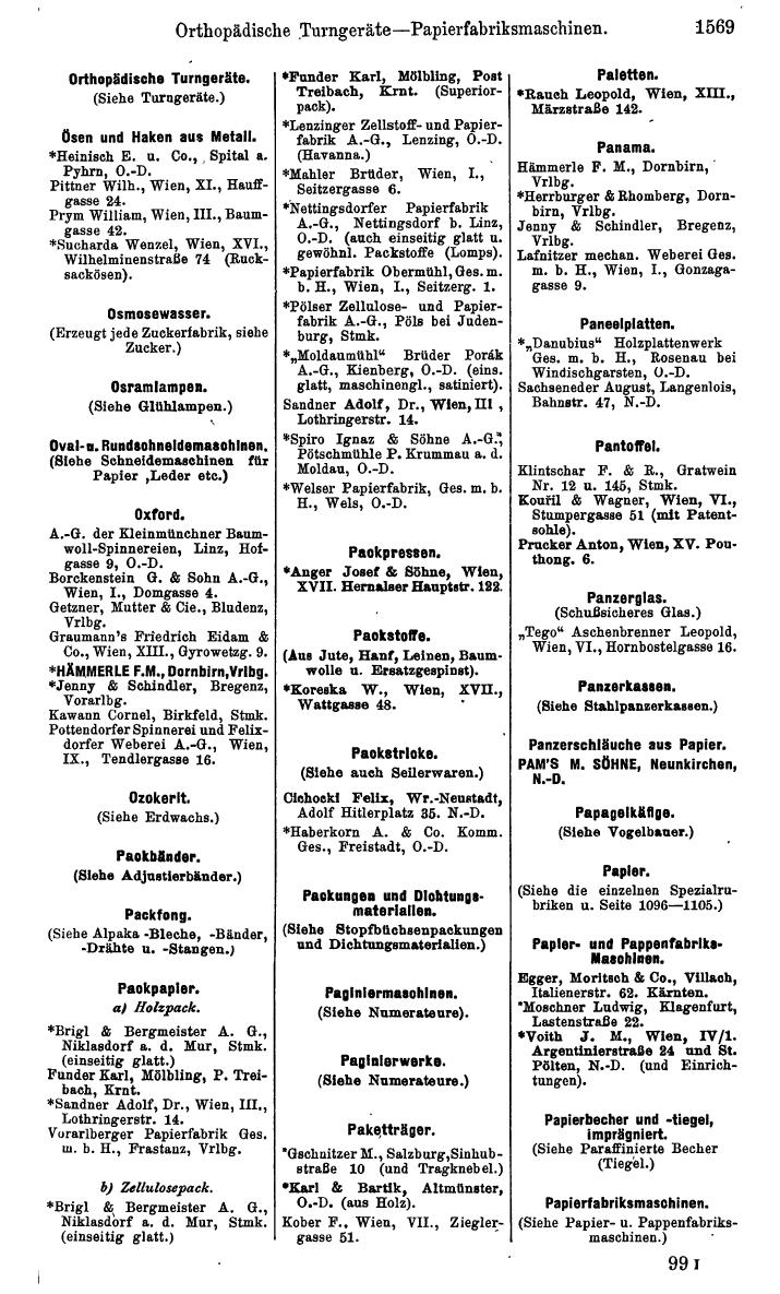 Compass. Kommerzielles Jahrbuch 1939: Österreich. - Seite 1641