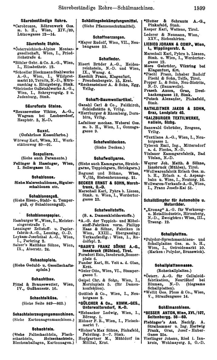 Compass. Kommerzielles Jahrbuch 1939: Österreich. - Seite 1671