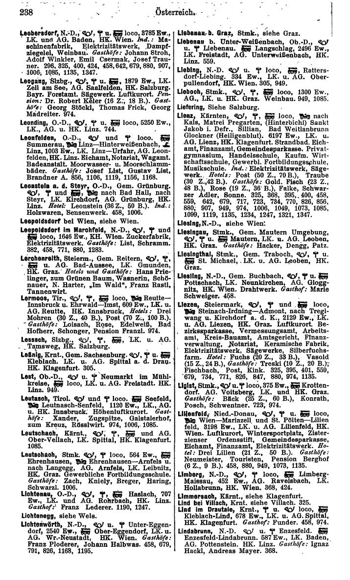 Compass. Kommerzielles Jahrbuch 1939: Österreich. - Page 238