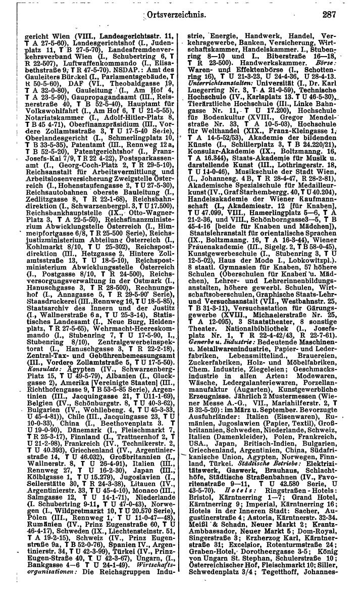 Compass. Kommerzielles Jahrbuch 1939: Österreich. - Seite 287