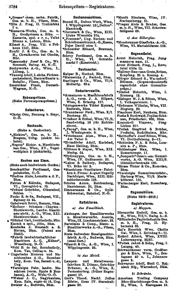 Compass. Industrie 1920/21, Band VI: Deutschösterreich, Tschechoslowakei, Ungarn, Jugoslawien. - Page 1224