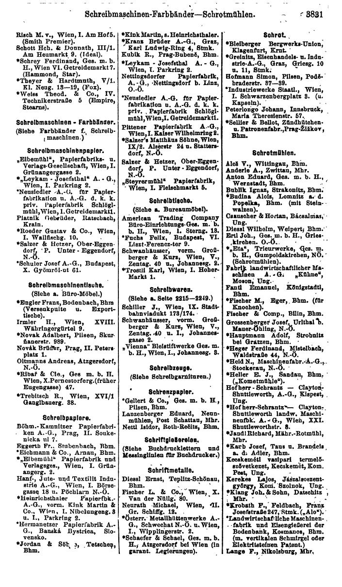 Compass. Industrie 1920/21, Band VI: Deutschösterreich, Tschechoslowakei, Ungarn, Jugoslawien. - Page 1273