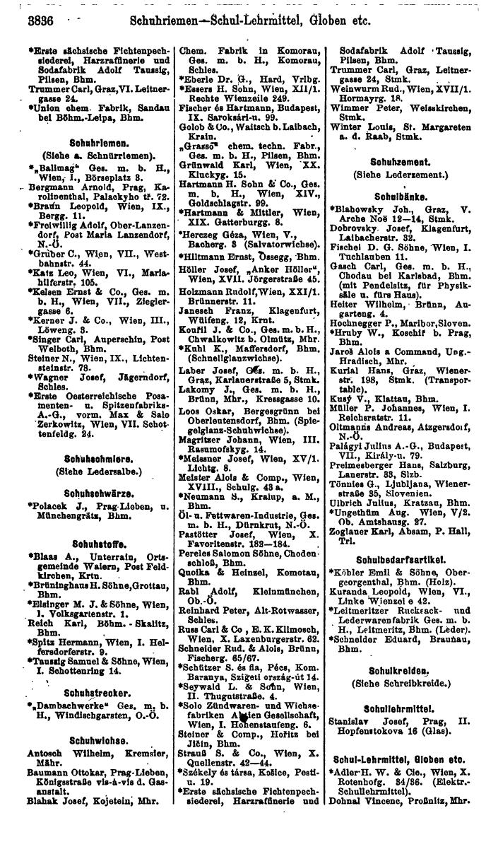 Compass. Industrie 1920/21, Band VI: Deutschösterreich, Tschechoslowakei, Ungarn, Jugoslawien. - Page 1278
