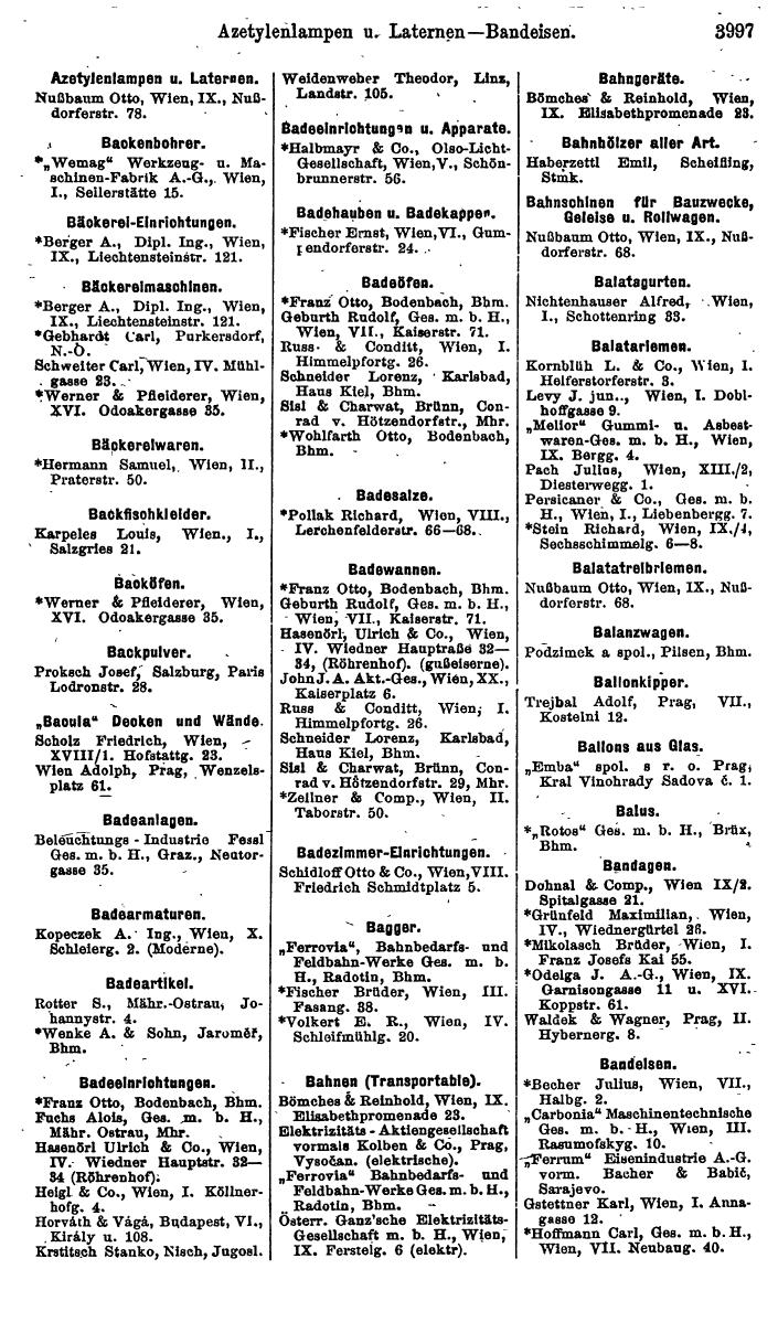 Compass. Industrie 1920/21, Band VI: Deutschösterreich, Tschechoslowakei, Ungarn, Jugoslawien. - Page 1447