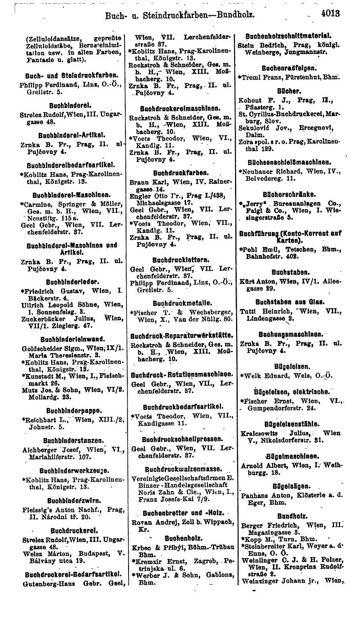 Compass. Industrie 1920/21, Band VI: Deutschösterreich, Tschechoslowakei, Ungarn, Jugoslawien. - Page 1463