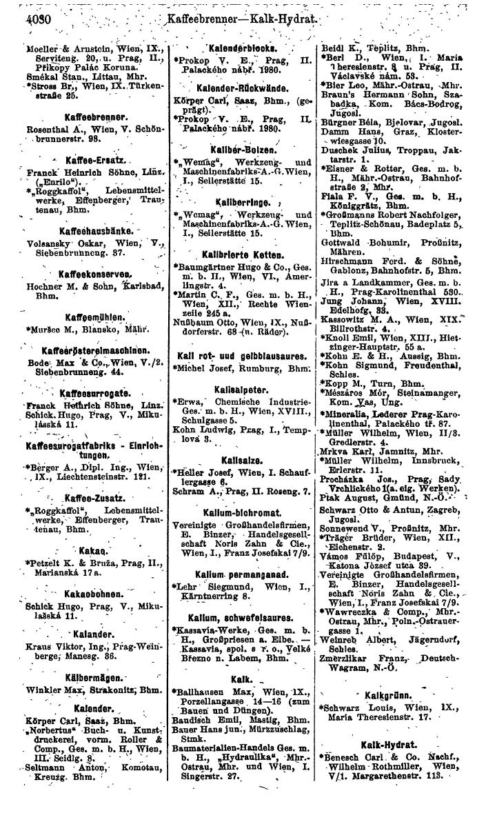 Compass. Industrie 1920/21, Band VI: Deutschösterreich, Tschechoslowakei, Ungarn, Jugoslawien. - Page 1532