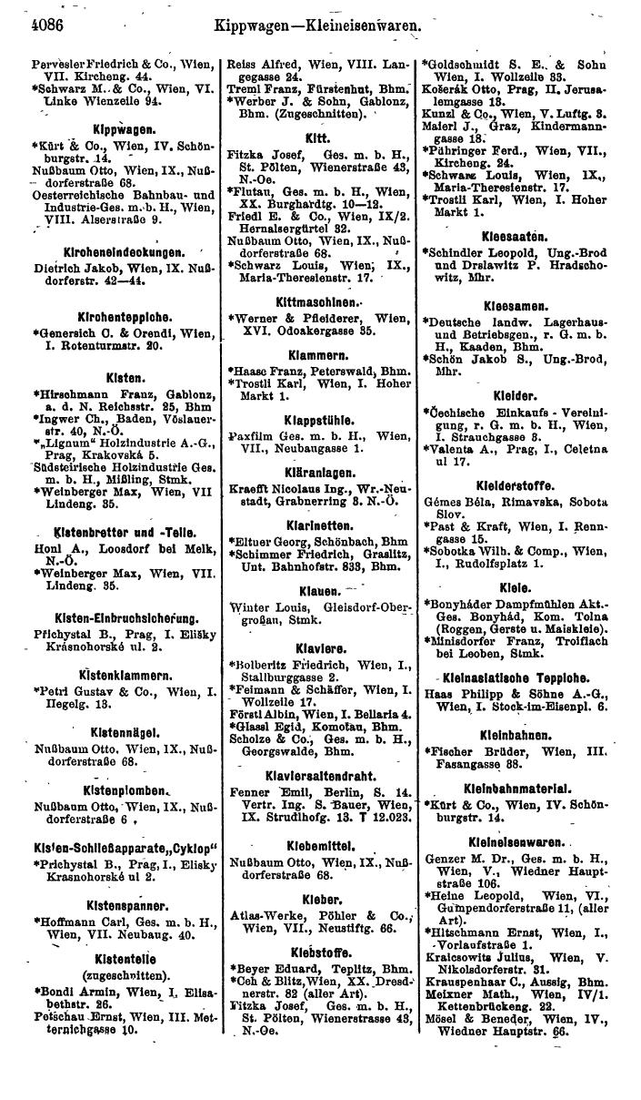 Compass. Industrie 1920/21, Band VI: Deutschösterreich, Tschechoslowakei, Ungarn, Jugoslawien. - Page 1538