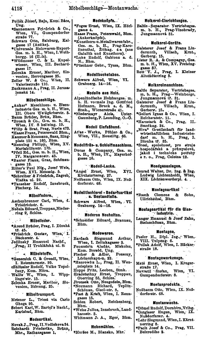 Compass. Industrie 1920/21, Band VI: Deutschösterreich, Tschechoslowakei, Ungarn, Jugoslawien. - Page 1570