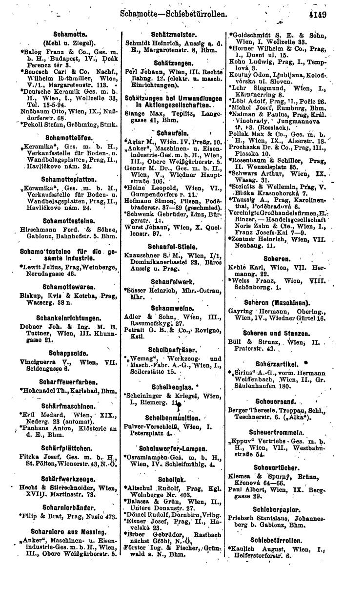 Compass. Industrie 1920/21, Band VI: Deutschösterreich, Tschechoslowakei, Ungarn, Jugoslawien. - Page 1601