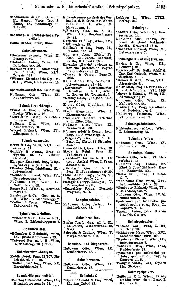 Compass. Industrie 1920/21, Band VI: Deutschösterreich, Tschechoslowakei, Ungarn, Jugoslawien. - Page 1605