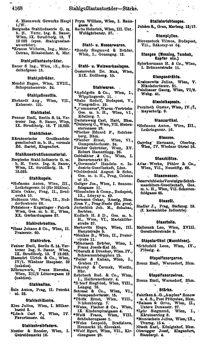 Compass. Industrie 1920/21, Band VI: Deutschösterreich, Tschechoslowakei, Ungarn, Jugoslawien. - Page 1620