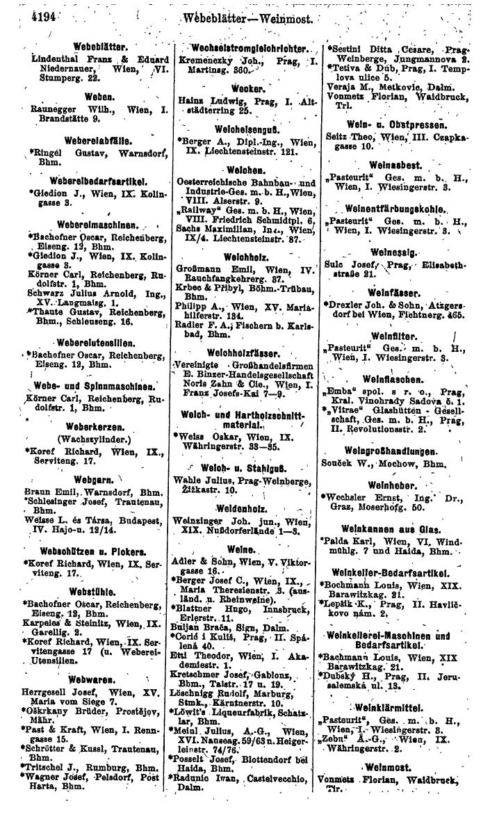Compass. Industrie 1920/21, Band VI: Deutschösterreich, Tschechoslowakei, Ungarn, Jugoslawien. - Page 1646