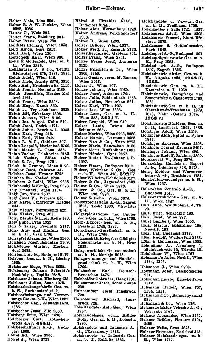 Compass. Industrie 1920/21, Band VI: Deutschösterreich, Tschechoslowakei, Ungarn, Jugoslawien. - Page 219
