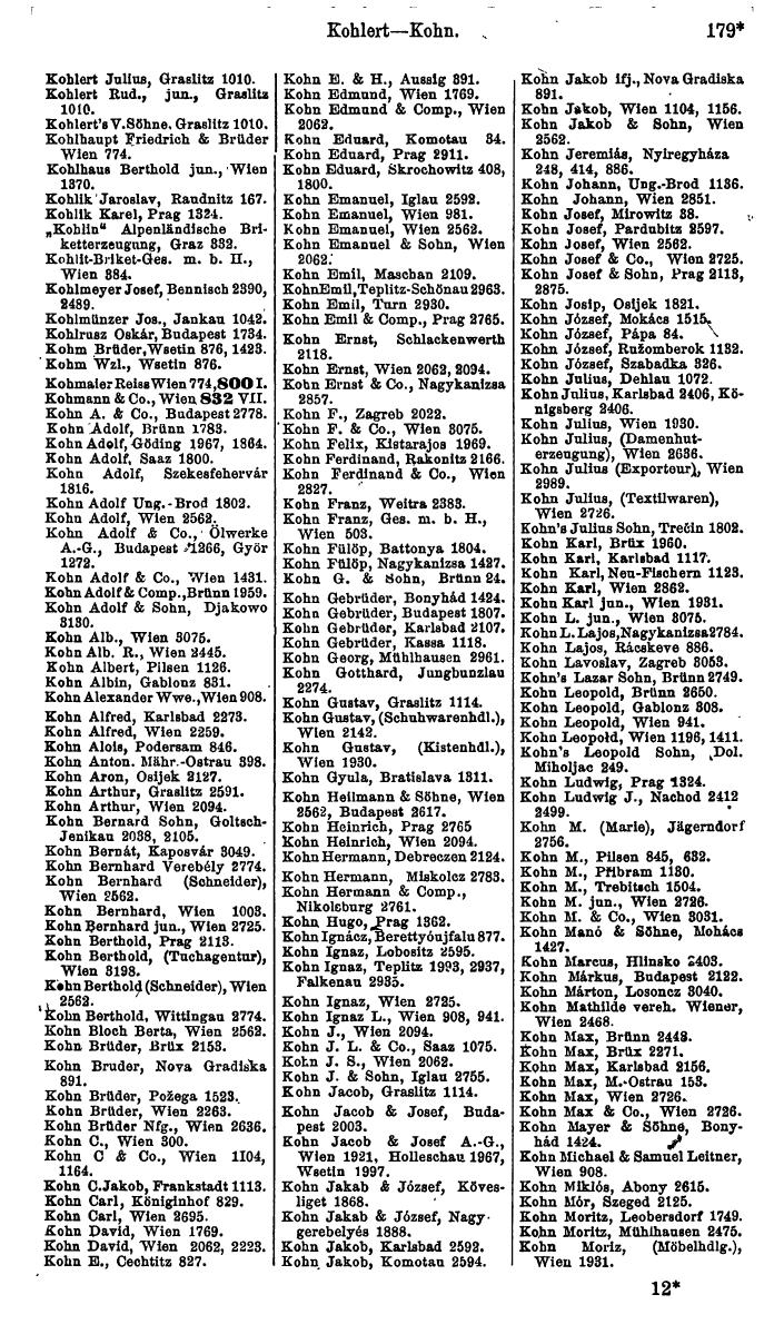 Compass. Industrie 1920/21, Band VI: Deutschösterreich, Tschechoslowakei, Ungarn, Jugoslawien. - Page 263