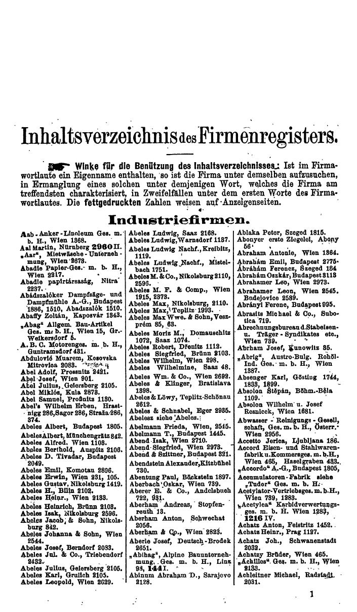 Compass. Industrie 1920/21, Band VI: Deutschösterreich, Tschechoslowakei, Ungarn, Jugoslawien. - Page 37