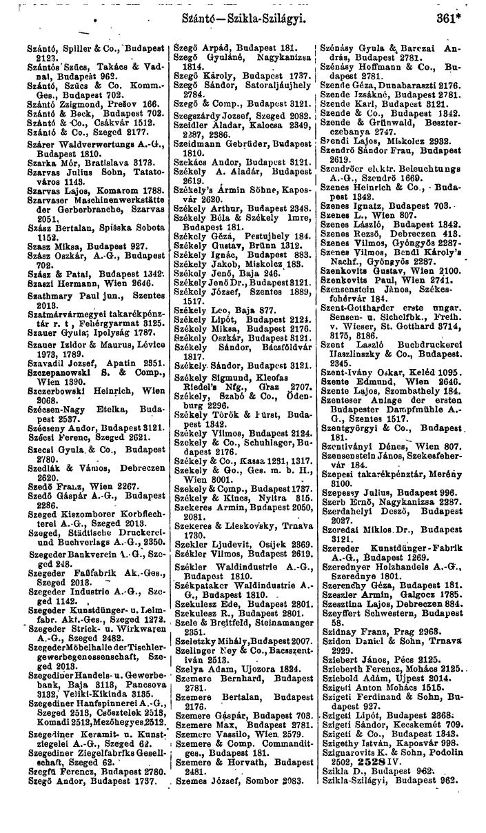 Compass. Industrie 1920/21, Band VI: Deutschösterreich, Tschechoslowakei, Ungarn, Jugoslawien. - Page 461