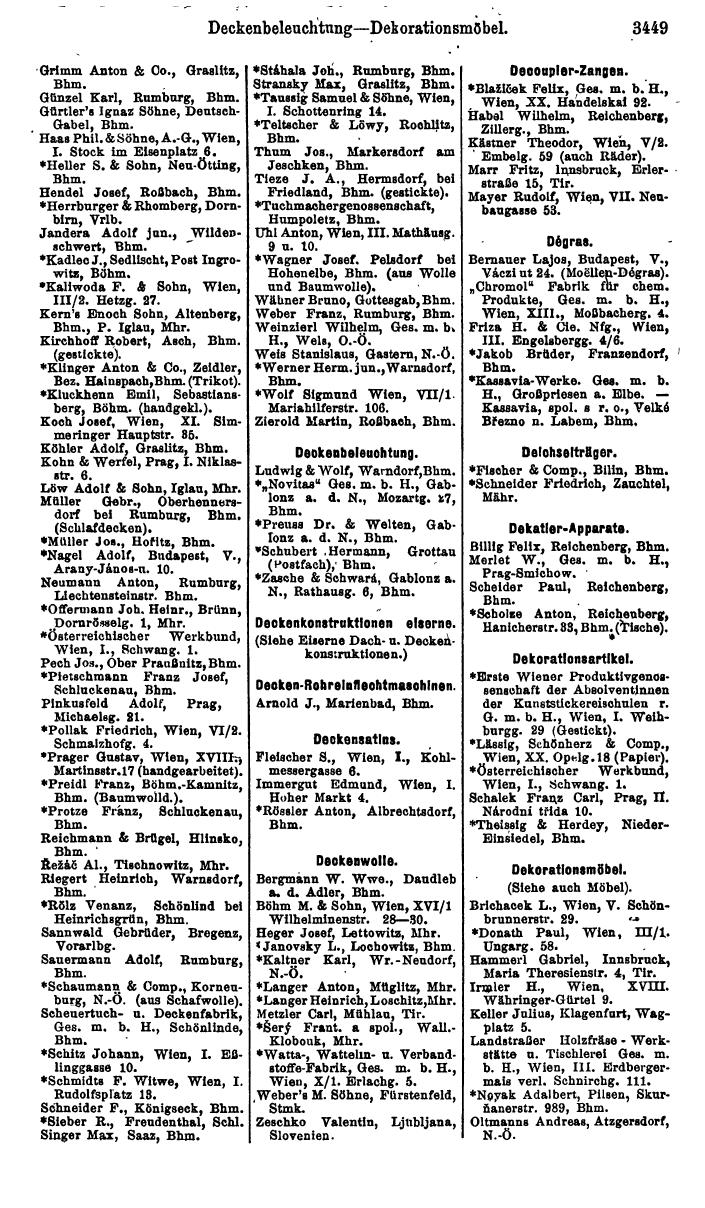 Compass. Industrie 1920/21, Band VI: Deutschösterreich, Tschechoslowakei, Ungarn, Jugoslawien. - Page 821