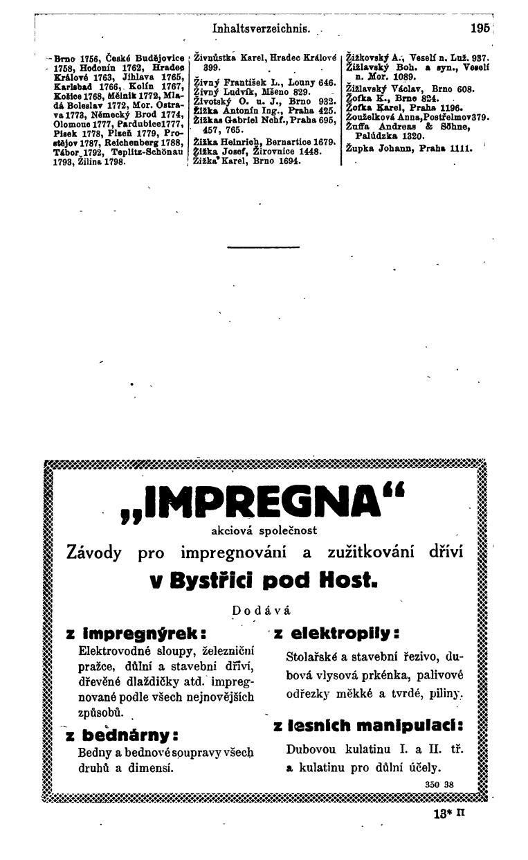 Compass. Kommerzielles Jahrbuch 1938: Čechoslovakei. - Seite 207
