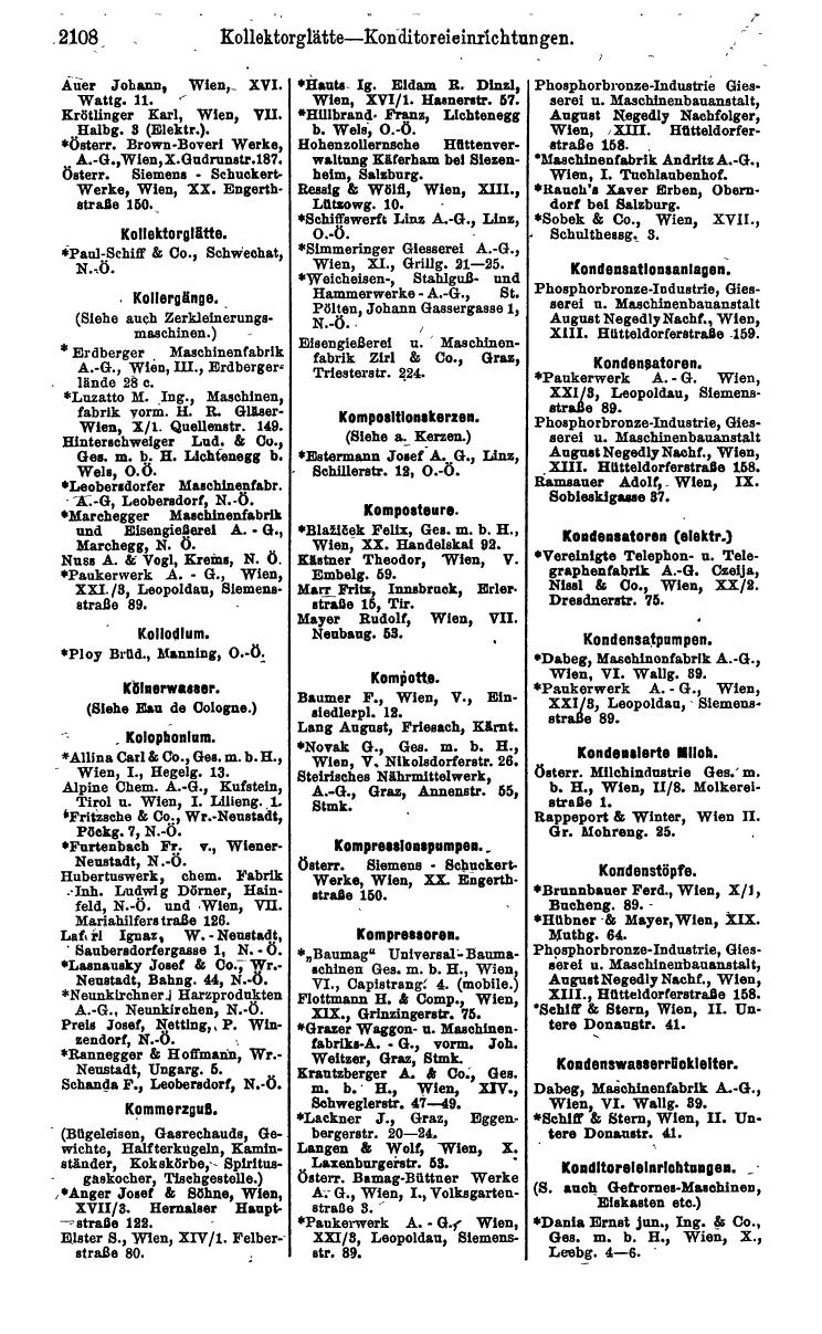Compass. Industrie 1924, Band IV: Österreich. - Page 2462