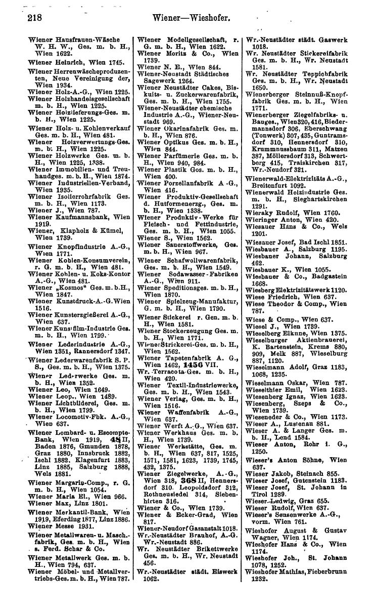 Compass. Industrie 1924, Band IV: Österreich. - Page 254