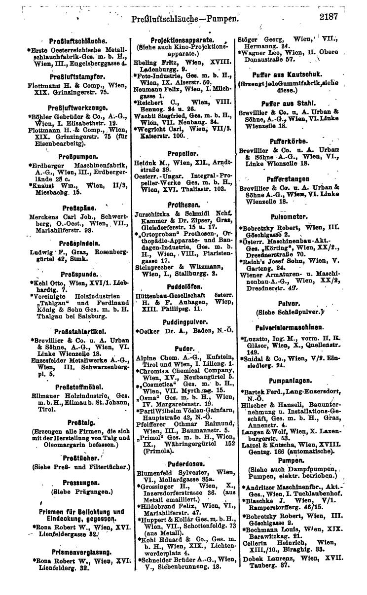 Compass. Industrie 1924, Band IV: Österreich. - Page 2541