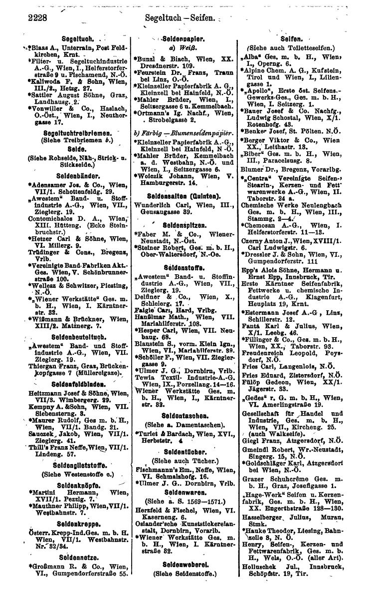 Compass. Industrie 1924, Band IV: Österreich. - Page 2582
