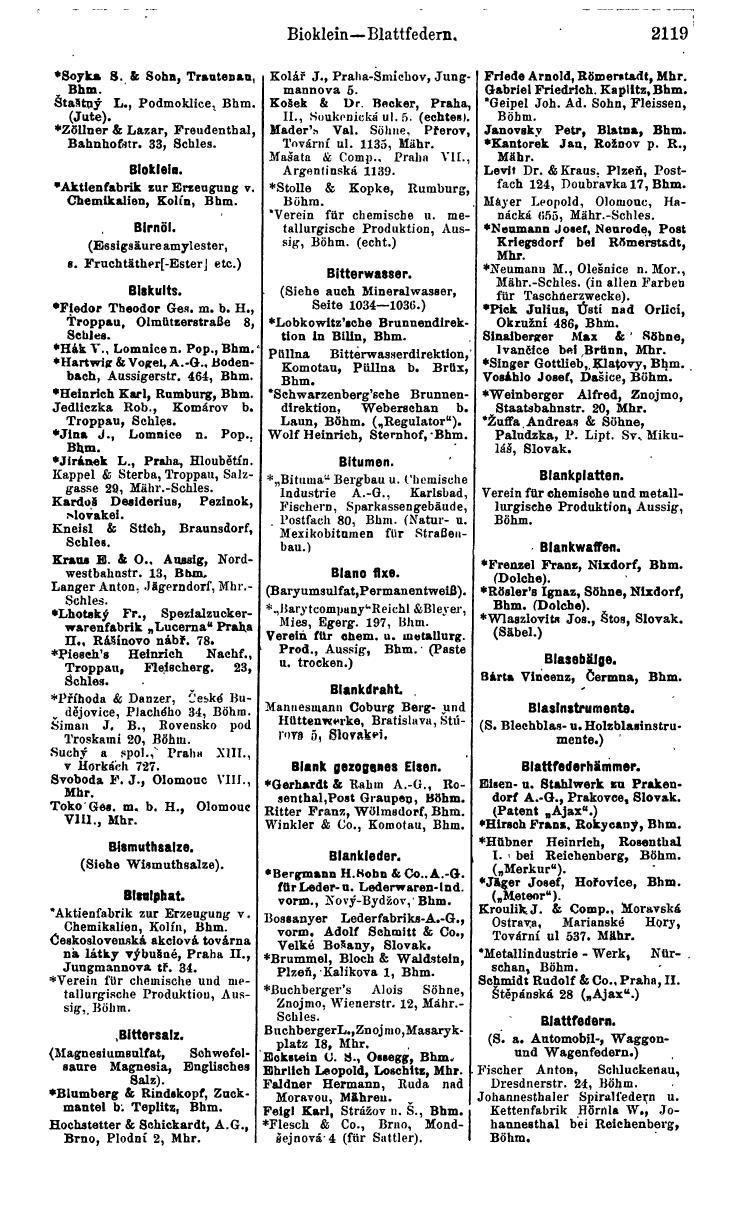 Compass. Industrielles Jahrbuch 1932: Čechoslovakei. - Page 2195