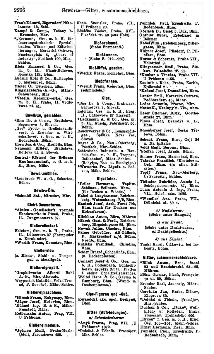 Compass. Industrielles Jahrbuch 1932: Čechoslovakei. - Page 2282