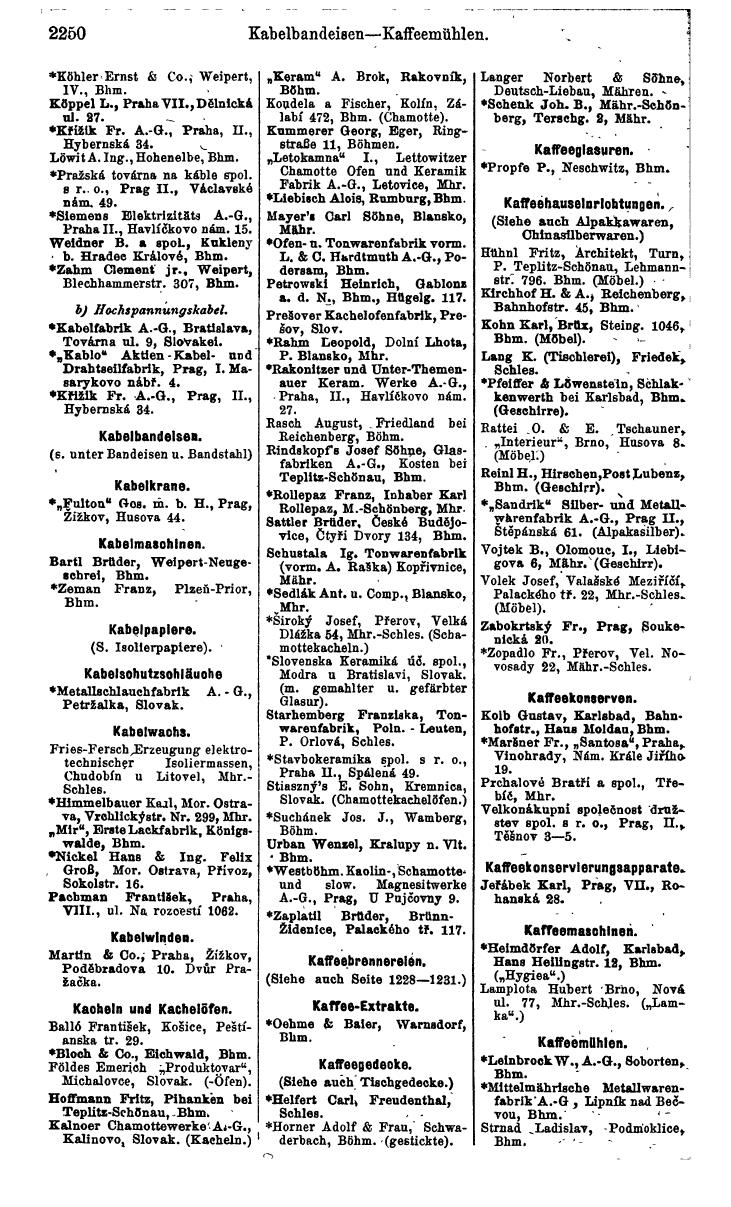Compass. Industrielles Jahrbuch 1932: Čechoslovakei. - Page 2326