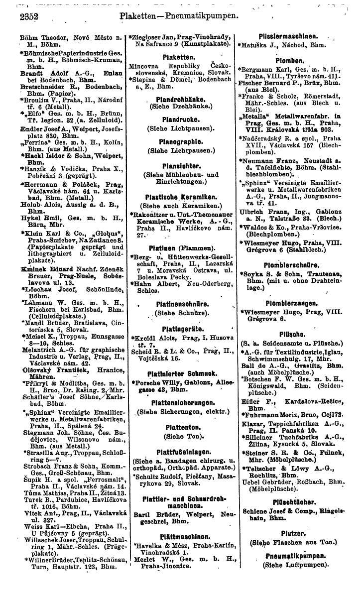 Compass. Industrielles Jahrbuch 1932: Čechoslovakei. - Page 2428