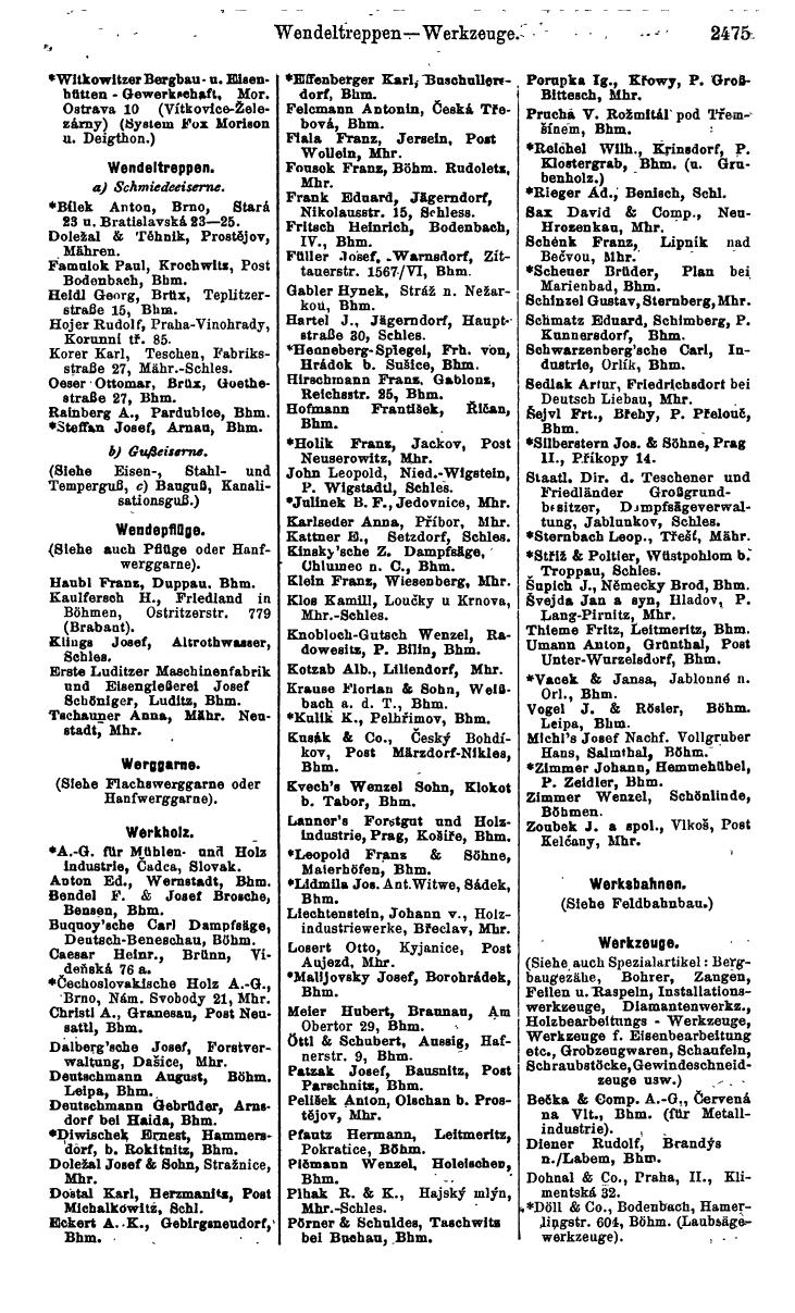 Compass. Industrielles Jahrbuch 1932: Čechoslovakei. - Page 2551