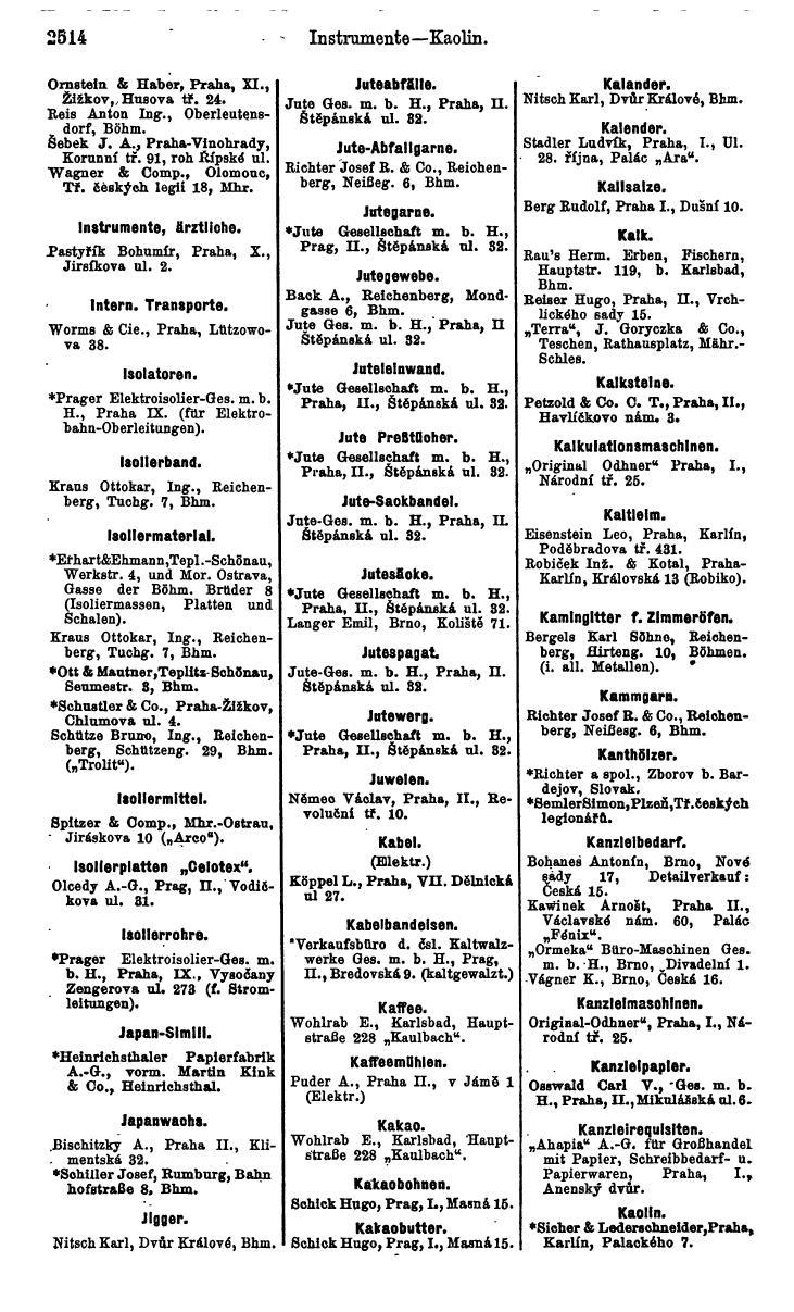 Compass. Industrielles Jahrbuch 1932: Čechoslovakei. - Page 2584