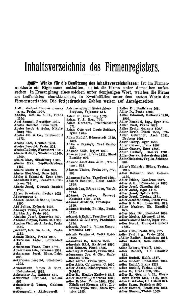 Compass. Industrielles Jahrbuch 1932: Čechoslovakei. - Seite 27