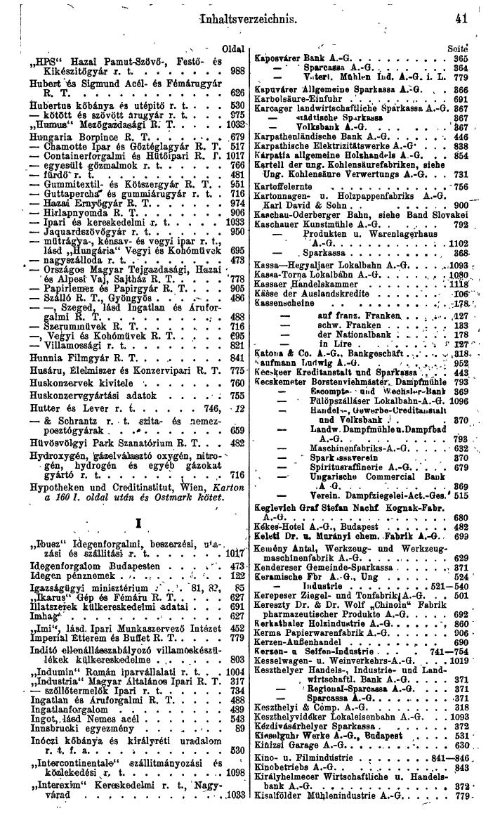 Compass. Finanzielles Jahrbuch 1943: Ungarn. - Seite 47