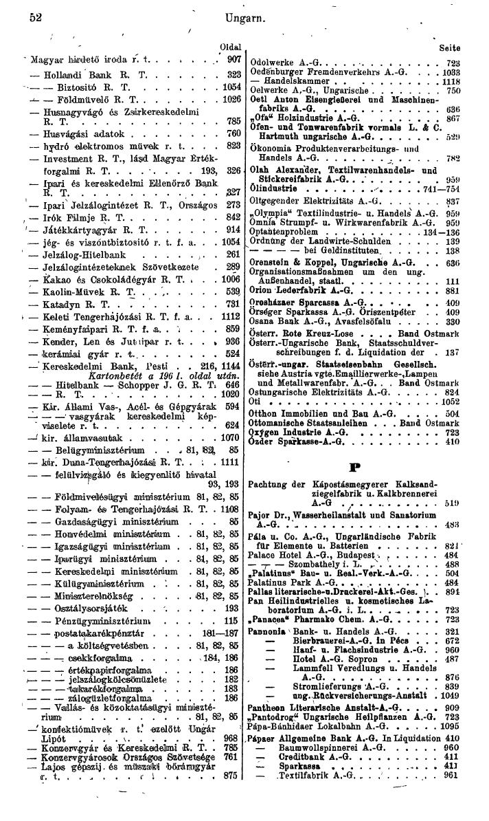 Compass. Finanzielles Jahrbuch 1943: Ungarn. - Seite 58