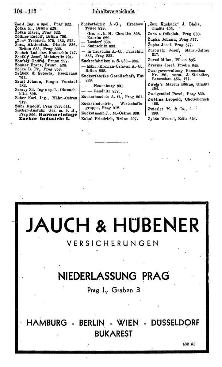Compass. Industrie und Handel 1941: Böhmen und Mähren, Slowakei - Seite 114