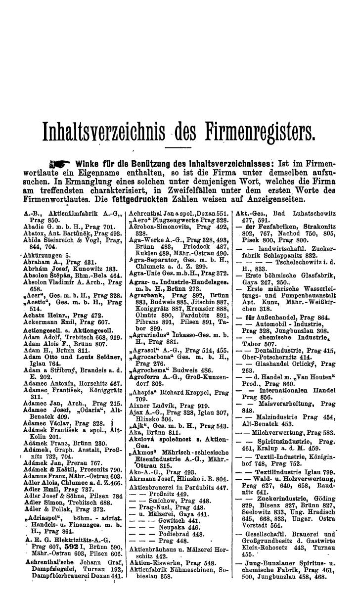 Compass. Industrie und Handel 1941: Böhmen und Mähren, Slowakei - Seite 31