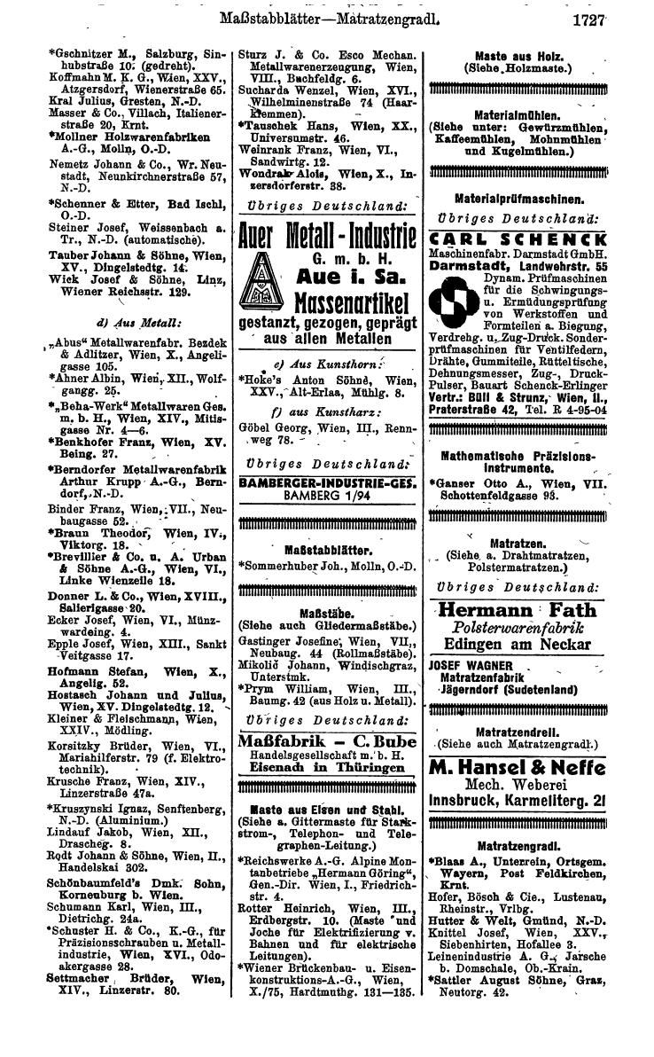 Compass. Kommerzielles Jahrbuch 1942: Ostmark. - Page 1871