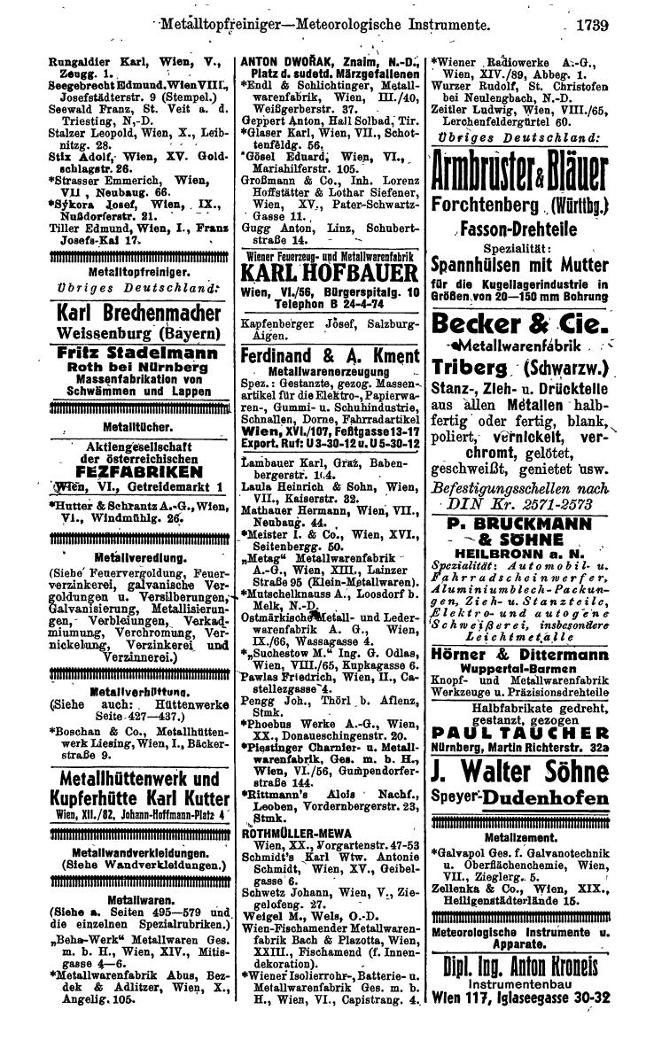 Compass. Kommerzielles Jahrbuch 1942: Ostmark. - Seite 1883