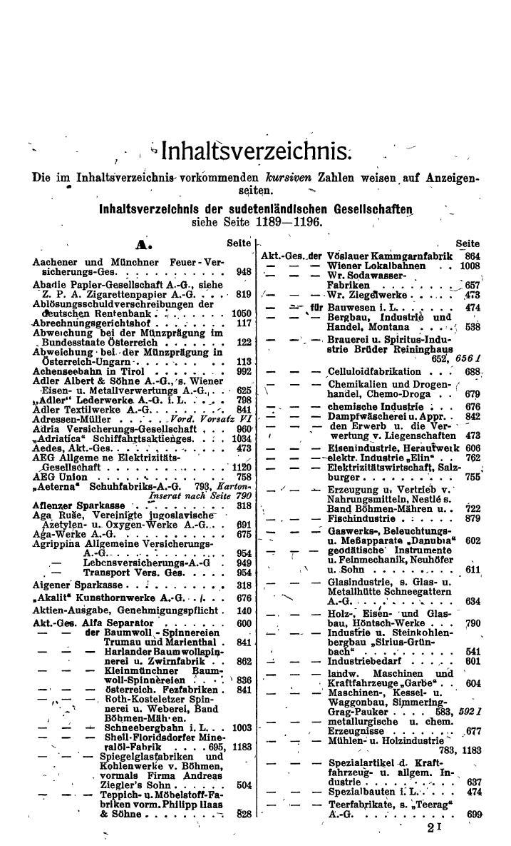 Compass. Finanzielles Jahrbuch 1942: Österreich, Sudetenland. - Seite 31