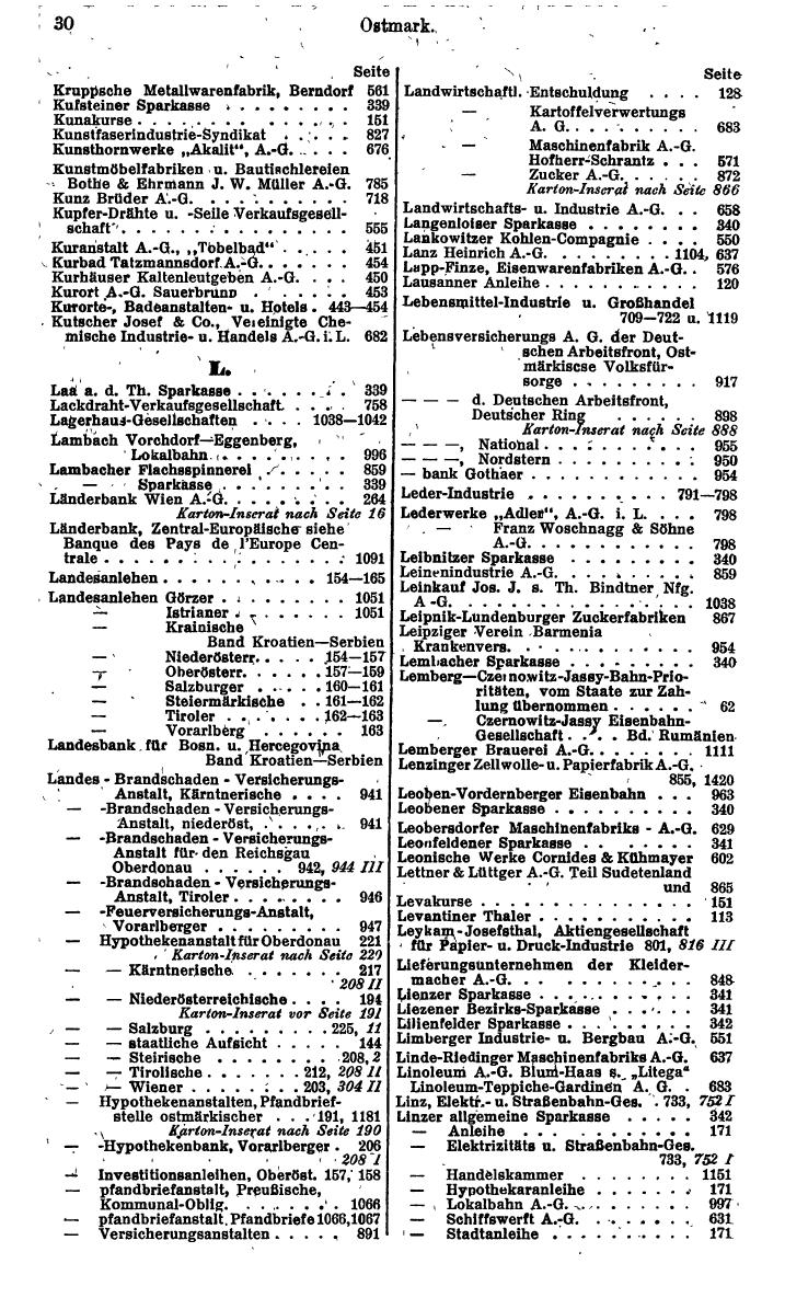 Compass. Finanzielles Jahrbuch 1942: Österreich, Sudetenland. - Seite 44