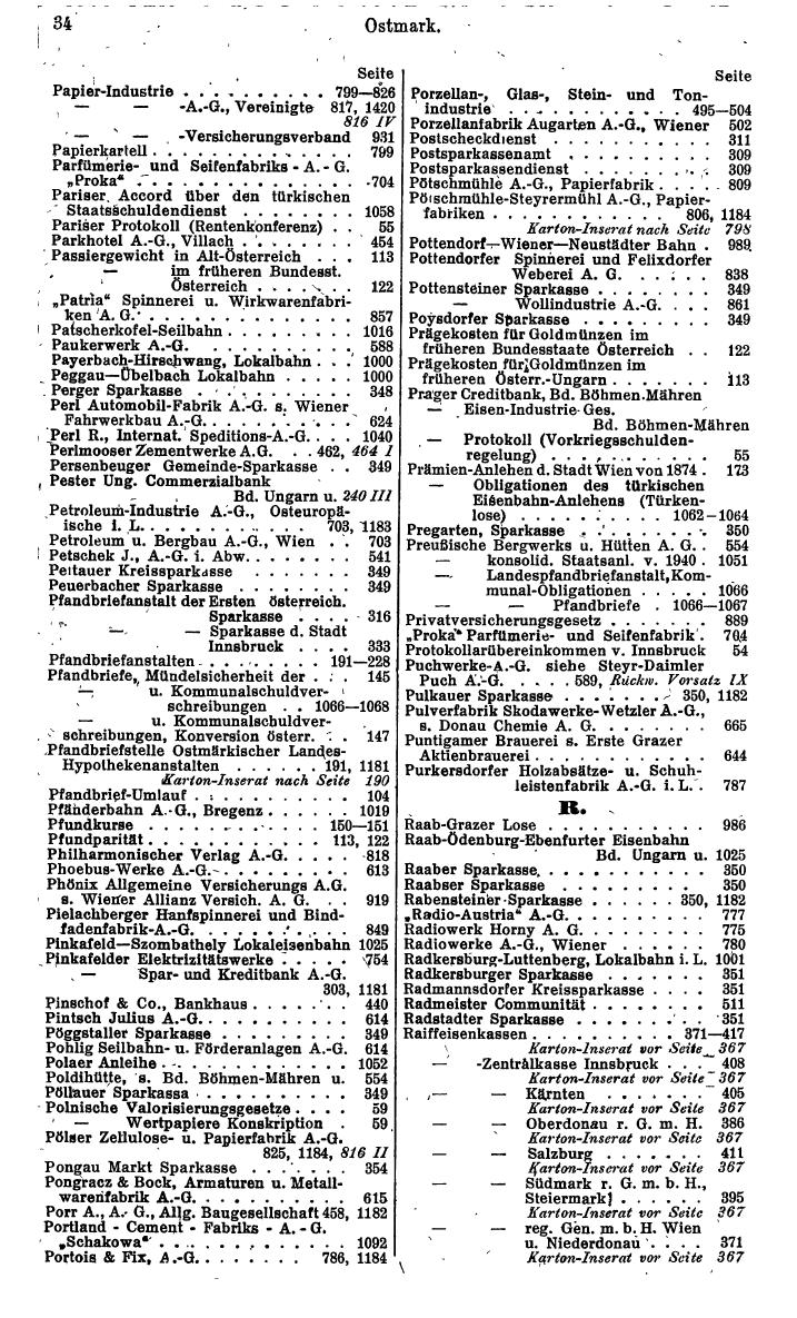 Compass. Finanzielles Jahrbuch 1942: Österreich, Sudetenland. - Seite 48