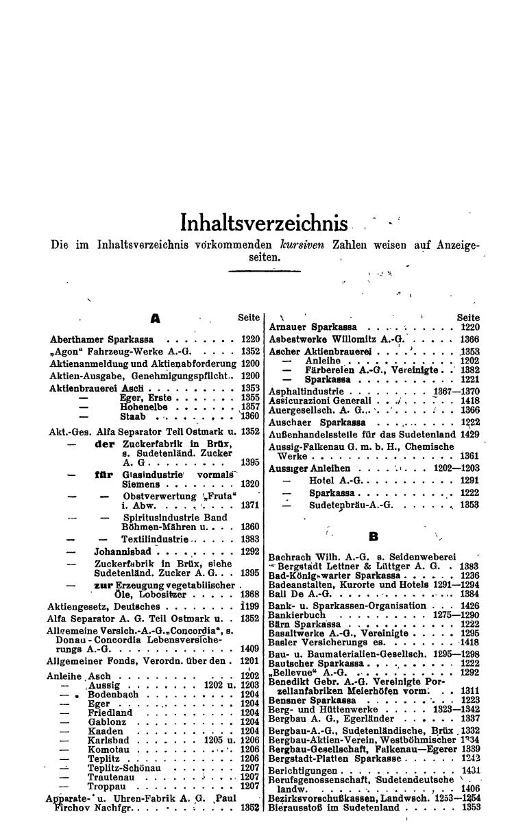 Compass. Finanzielles Jahrbuch 1943: Österreich, Sudetenland. - Seite 1277