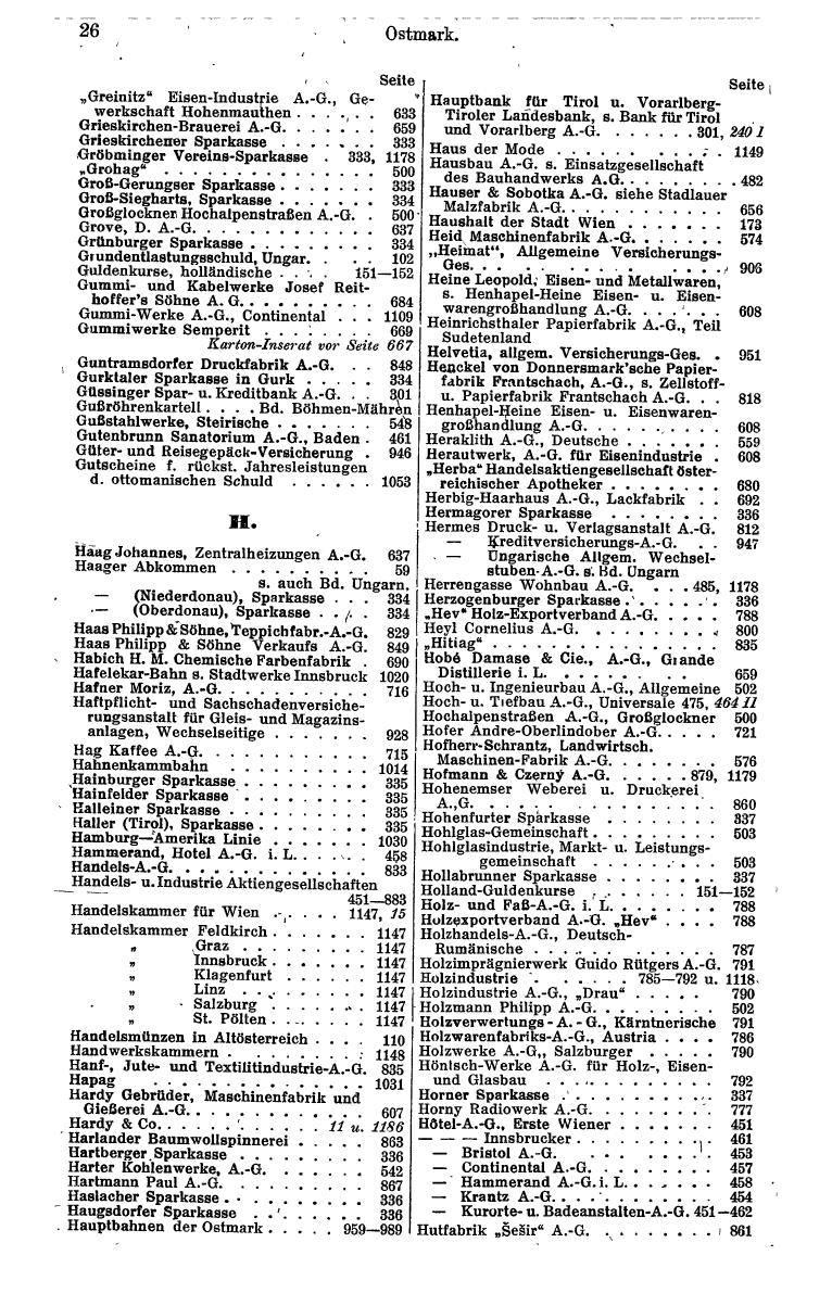 Compass. Finanzielles Jahrbuch 1943: Österreich, Sudetenland. - Seite 38