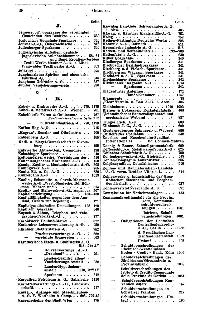 Compass. Finanzielles Jahrbuch 1943: Österreich, Sudetenland. - Seite 40