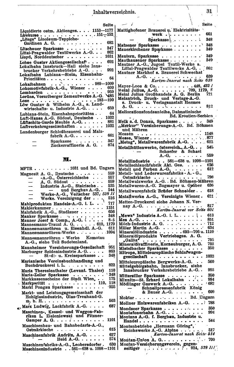 Compass. Finanzielles Jahrbuch 1943: Österreich, Sudetenland. - Page 45