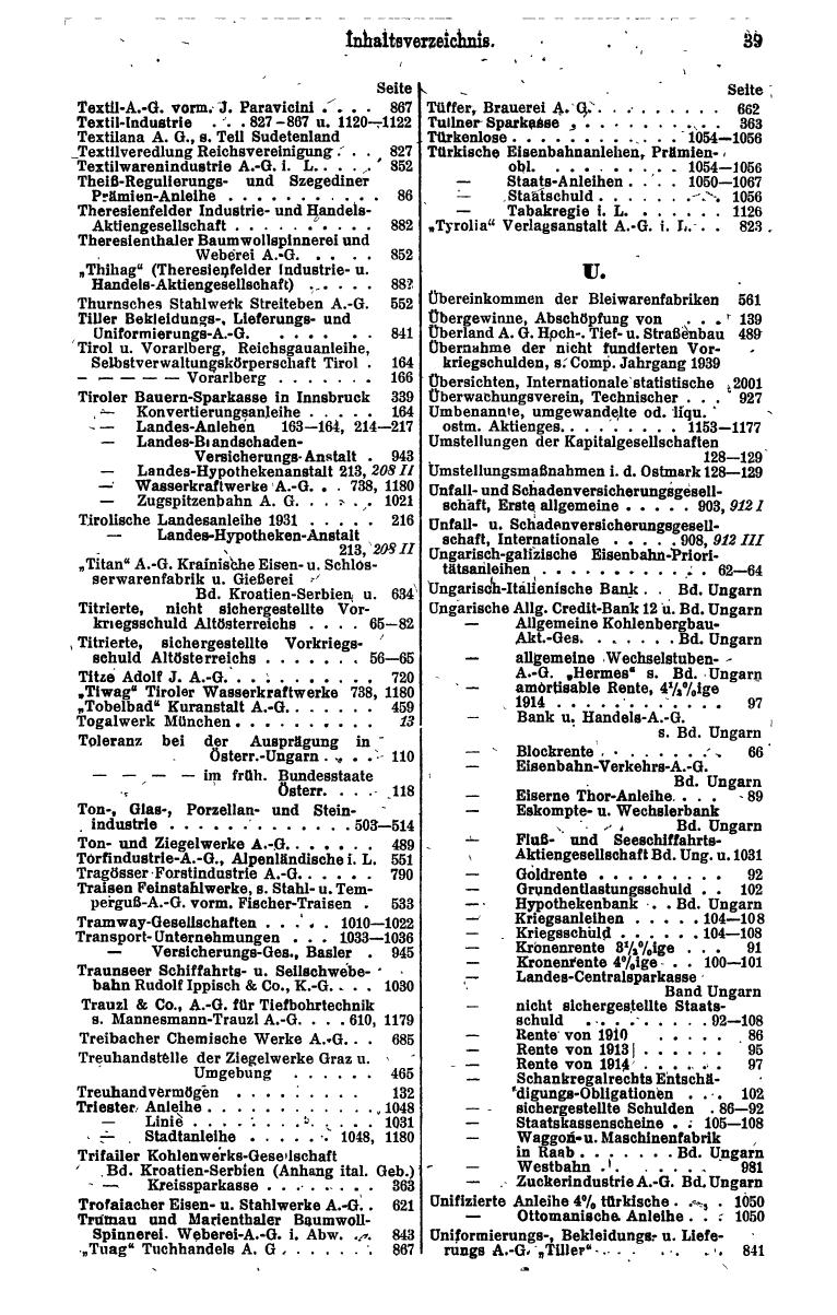 Compass. Finanzielles Jahrbuch 1943: Österreich, Sudetenland. - Seite 53