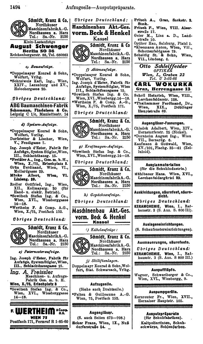 Compass. Kommerzielles Jahrbuch 1944: Ostmark. - Seite 1684