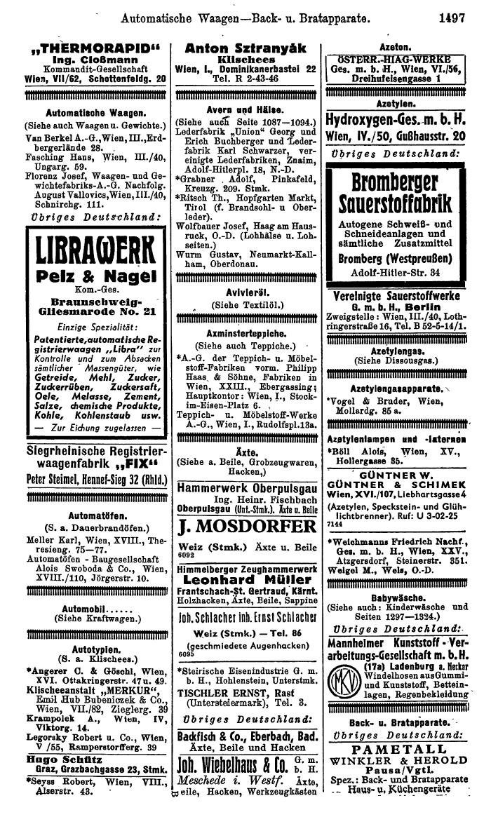 Compass. Kommerzielles Jahrbuch 1944: Ostmark. - Seite 1687